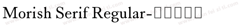 Morish Serif Regular字体转换